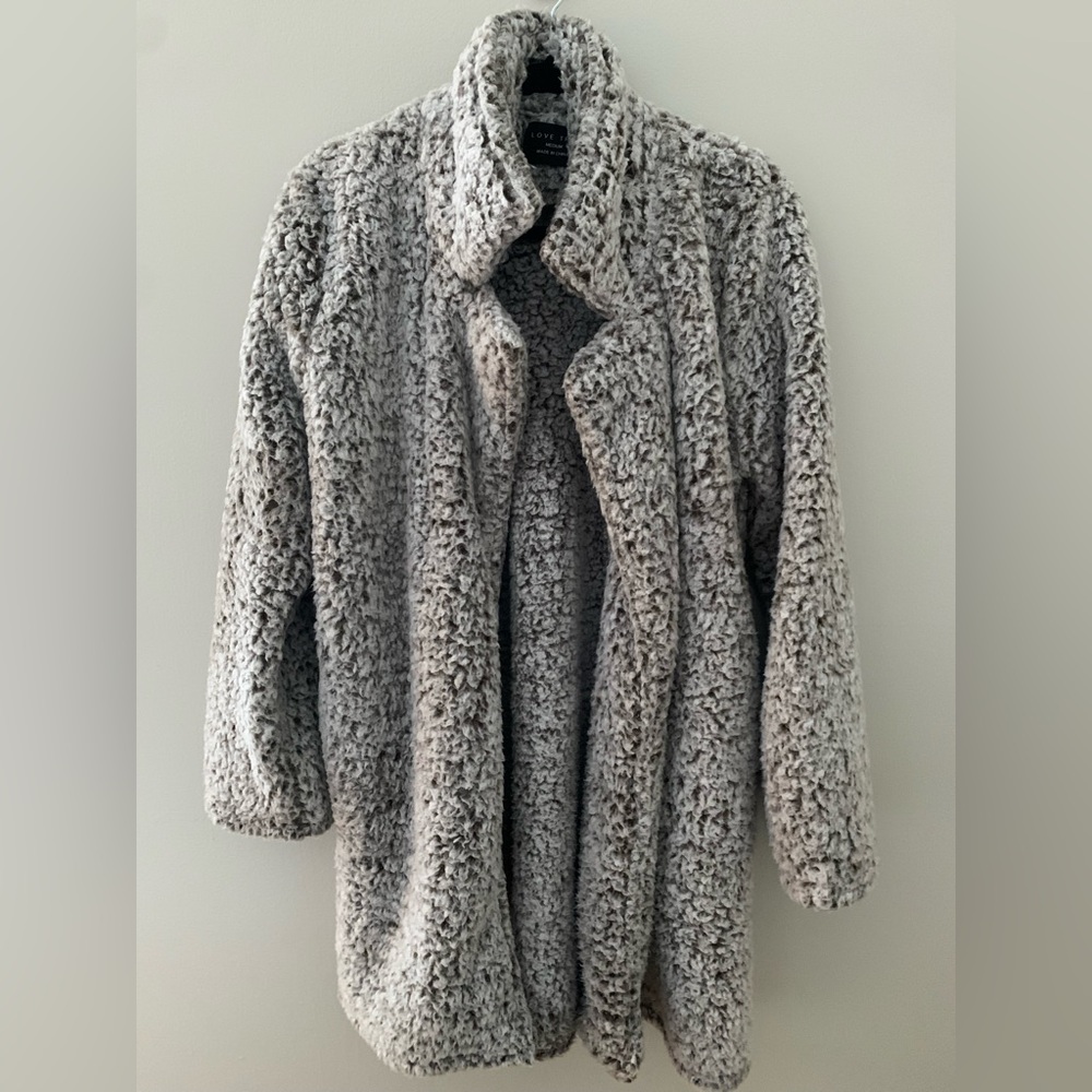 Love Tree Gray Teddy Jacket